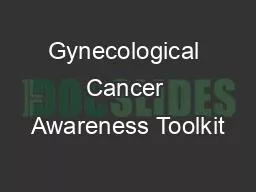Gynecological Cancer Awareness Toolkit