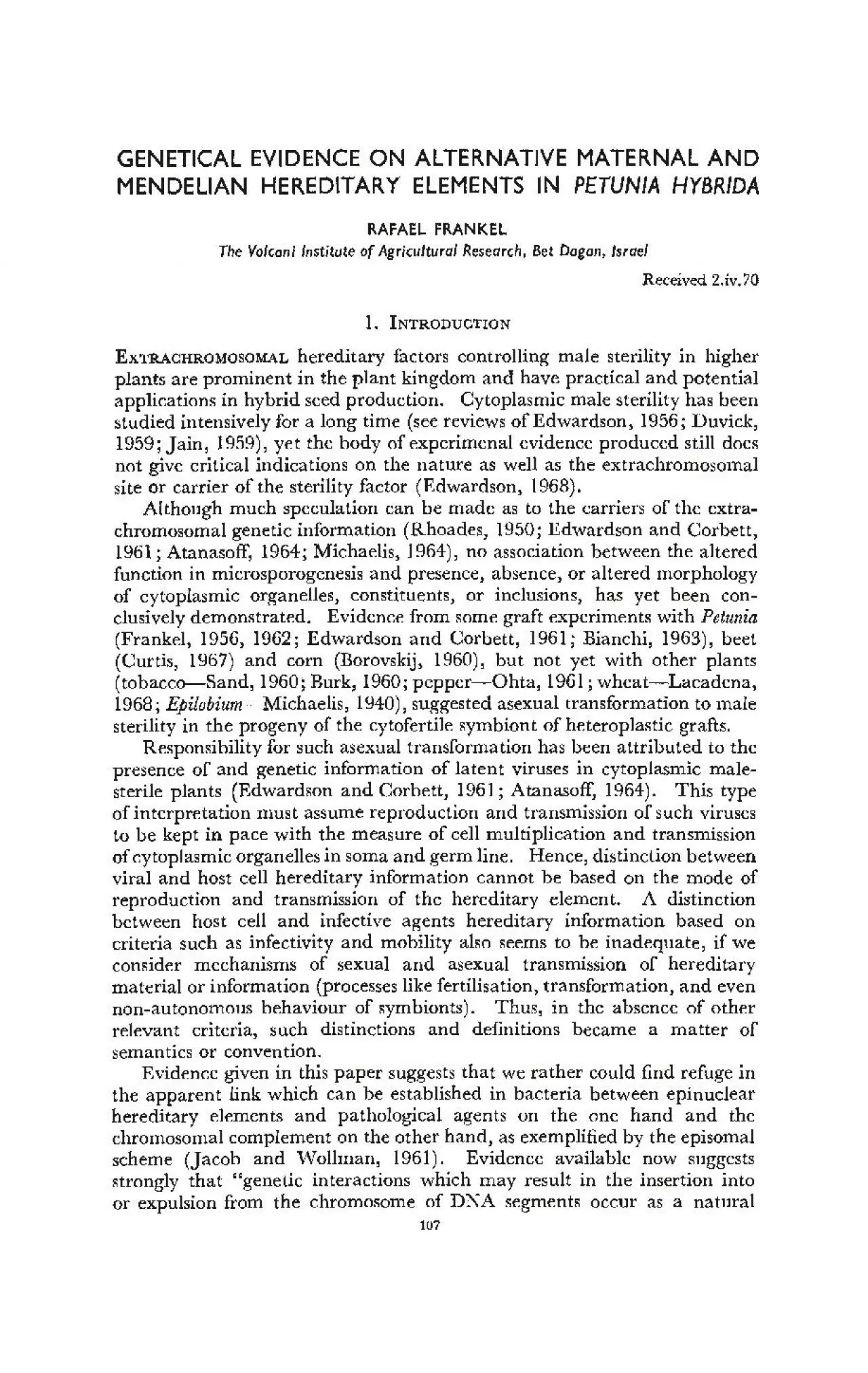 PDF-GENETICAL EVIDENCE ON ALTERNATIVE MATERNAL ANDMENDELIAN HEREDITARY ELE