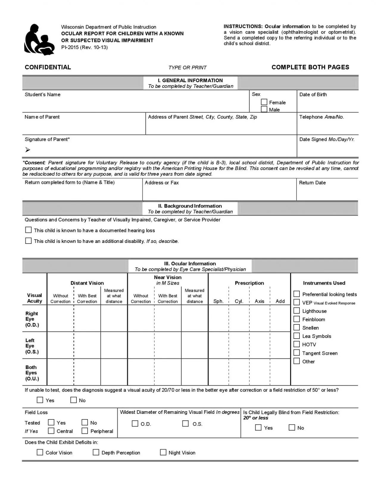 PDF-Wisconsin Department of Public InstructionOCULAR REPORT FOR CHILDREN W