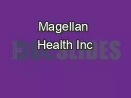 Magellan Health Inc