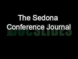 The Sedona Conference Journal