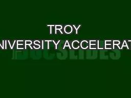 TROY UNIVERSITY ACCELERATE