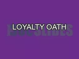 LOYALTY OATH