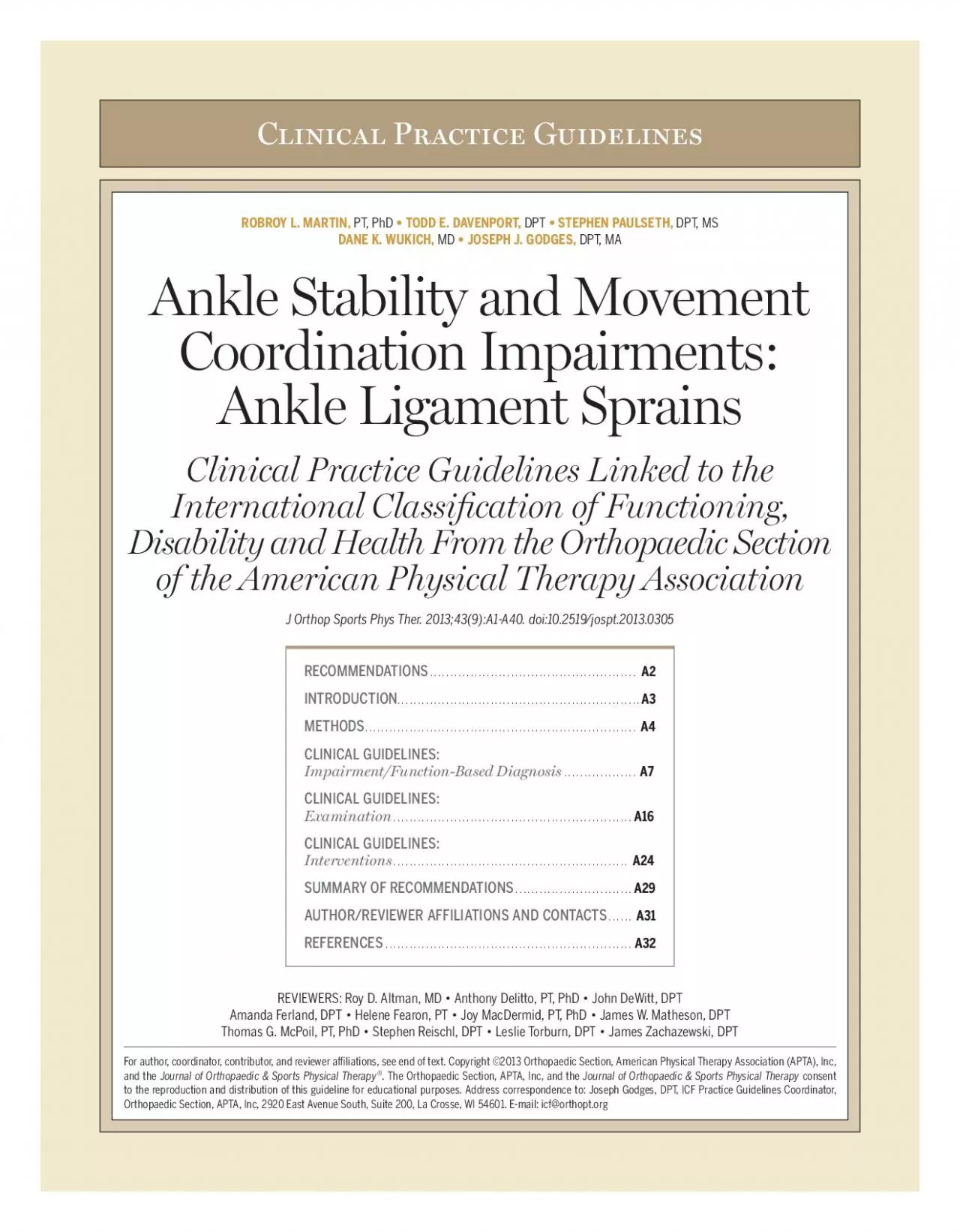 PDF-TODD E DAVENPORT DPT STEPHEN PAULSETH DPT MSDANE K WUKICH MD JOSEPH