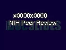x0000x0000   NIH Peer Review