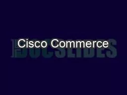 Cisco Commerce