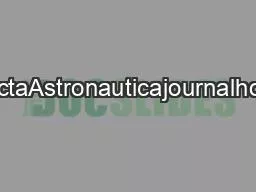 ContentslistsavailableatActaAstronauticajournalhomepagewwwelseviercom