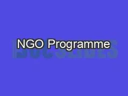 PDF-NGO Programme