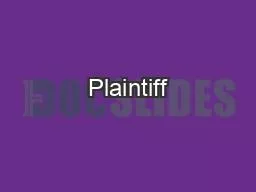 Plaintiff