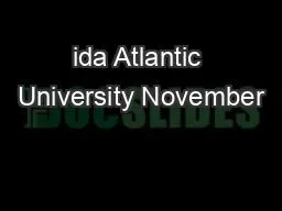 ida Atlantic University November