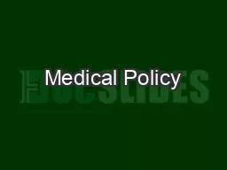 Medical Policy