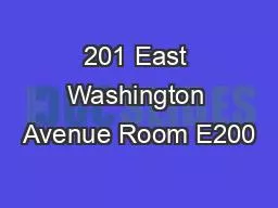201 East Washington Avenue Room E200