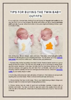 TIPS FOR BUYING THE TWIN BABY OUTFITS