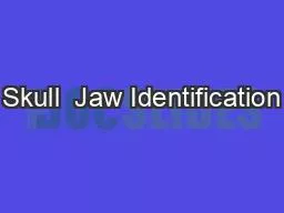 Skull  Jaw Identification