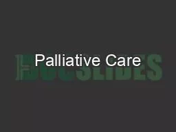 Palliative Care