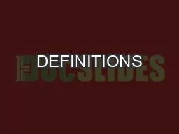 DEFINITIONS