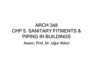 ARCH 348CHP 5. SANITARY FITMENTS & PIPING IN BUILDINGSAssoc. Prof. Dr. Uur Atikol
...