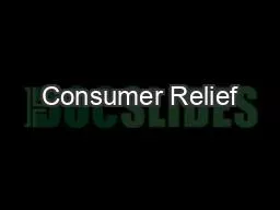 Consumer Relief
