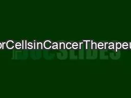 MyeloidDerivedSuppressorCellsinCancerTherapeuticPredictiveandPrognost