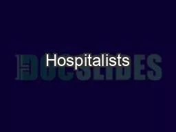 Hospitalists