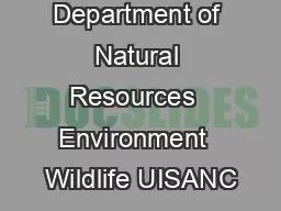 Michigan Department of Natural Resources  Environment  Wildlife UISANC
