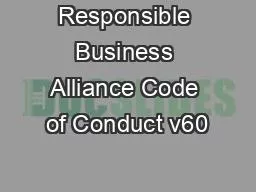 Responsible Business Alliance Code of Conduct v60