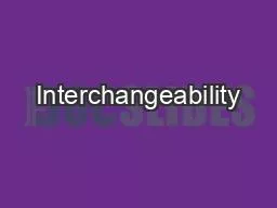 Interchangeability