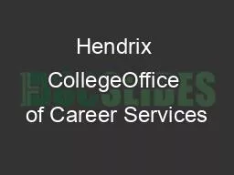 Hendrix CollegeOffice of Career Services