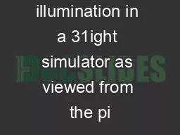 Figure 1Laser illumination in a 31ight simulator as viewed from the pi