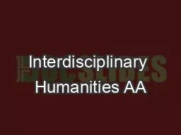 Interdisciplinary Humanities AA
