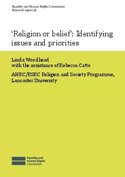 145Religion or belief146 Identifying