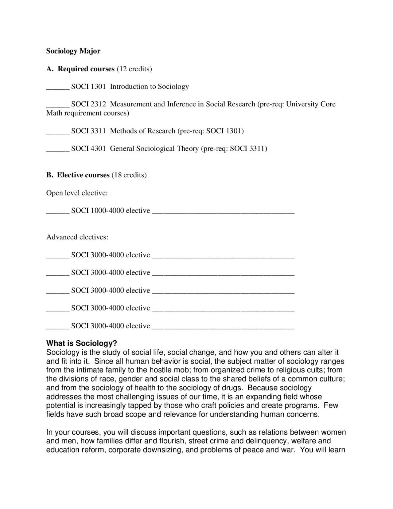 PDF-12 credits SOCI 2312 Measurement and Inference in Social Research pr