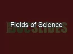 PDF-Fields of Science