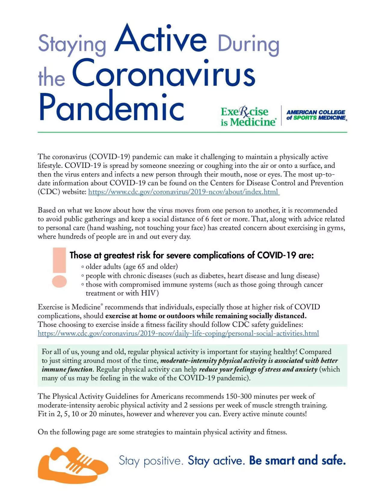 PDF-Staying Active Duringthe Coronavirus Pandemic