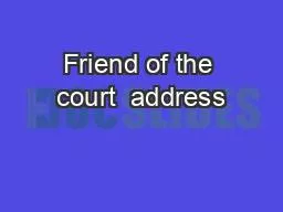 Friend of the court  address