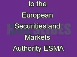 Call for advice to the European Securities and Markets Authority ESMA