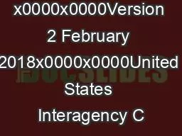 x0000x0000Version 2 February 2018x0000x0000United States Interagency C