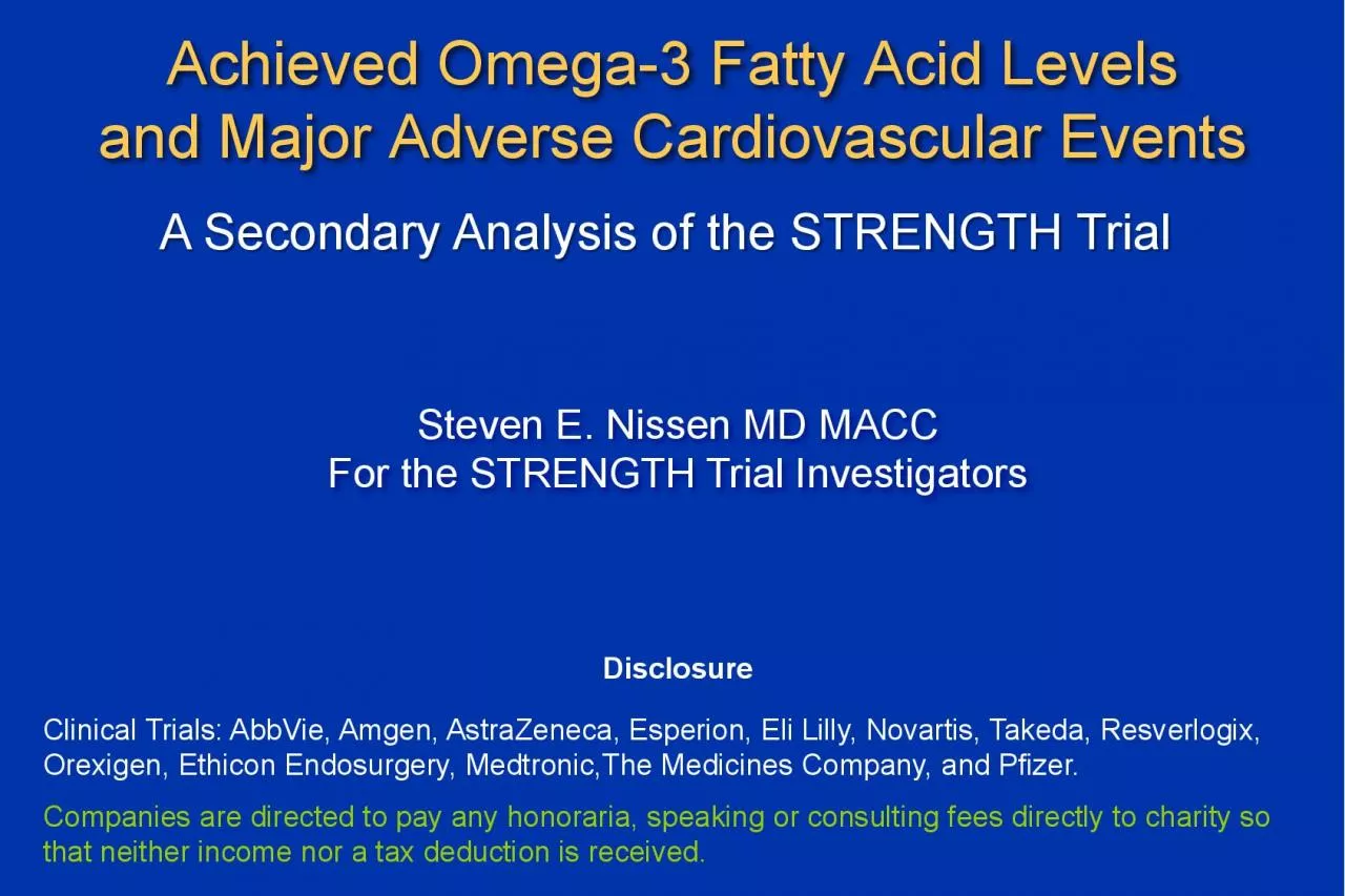 PDF-Achieved Omega3 Fatty Acid Levelsand Major Adverse Cardiovascular Even