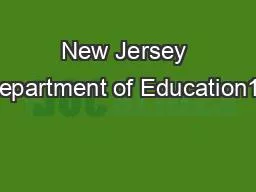 New Jersey Department of Education13