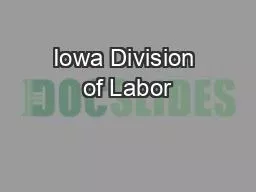 Iowa Division of Labor