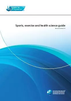 Sports exercise and health science guide130130AppendicesBibliographyTh