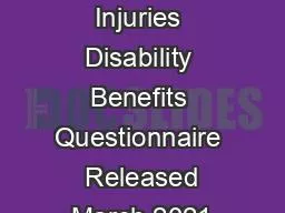 Muscle Injuries Disability Benefits Questionnaire  Released March 2021