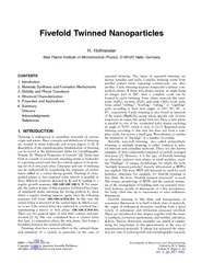 Five fold twinned nano particles  