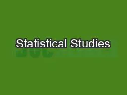 Statistical Studies