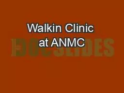 Walkin Clinic at ANMC