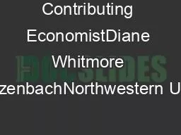 Contributing EconomistDiane Whitmore SchanzenbachNorthwestern Universi