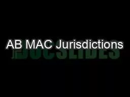 AB MAC Jurisdictions