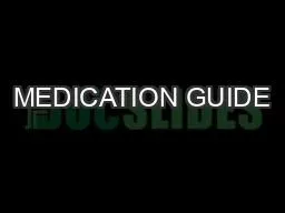 MEDICATION GUIDE