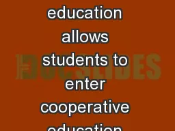 ContinuousIntake Cooperative Education CIC Continuousintake cooperative education allows