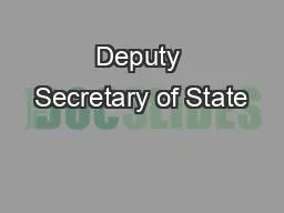 Deputy Secretary of State